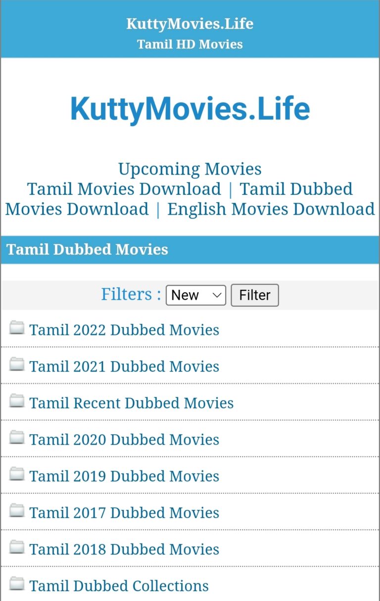 Kuttymovies Tamil Movies, Kuttymovies 2023 Movies Download