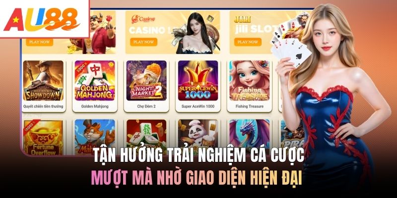 Tận hưởng trải nghiệm cá cược mượt mà nhờ giao diện hiện đại